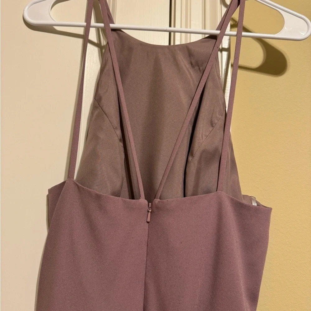 Amsale Emma Bridesmaid Prom Dress Mauve Size 12 - Picture 10 of 16